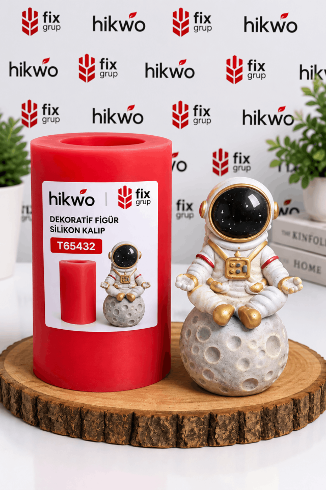 Yoga Yapan Astronot Biblo Silikon Kalıp - Taş Tozu Kalıbı T54643