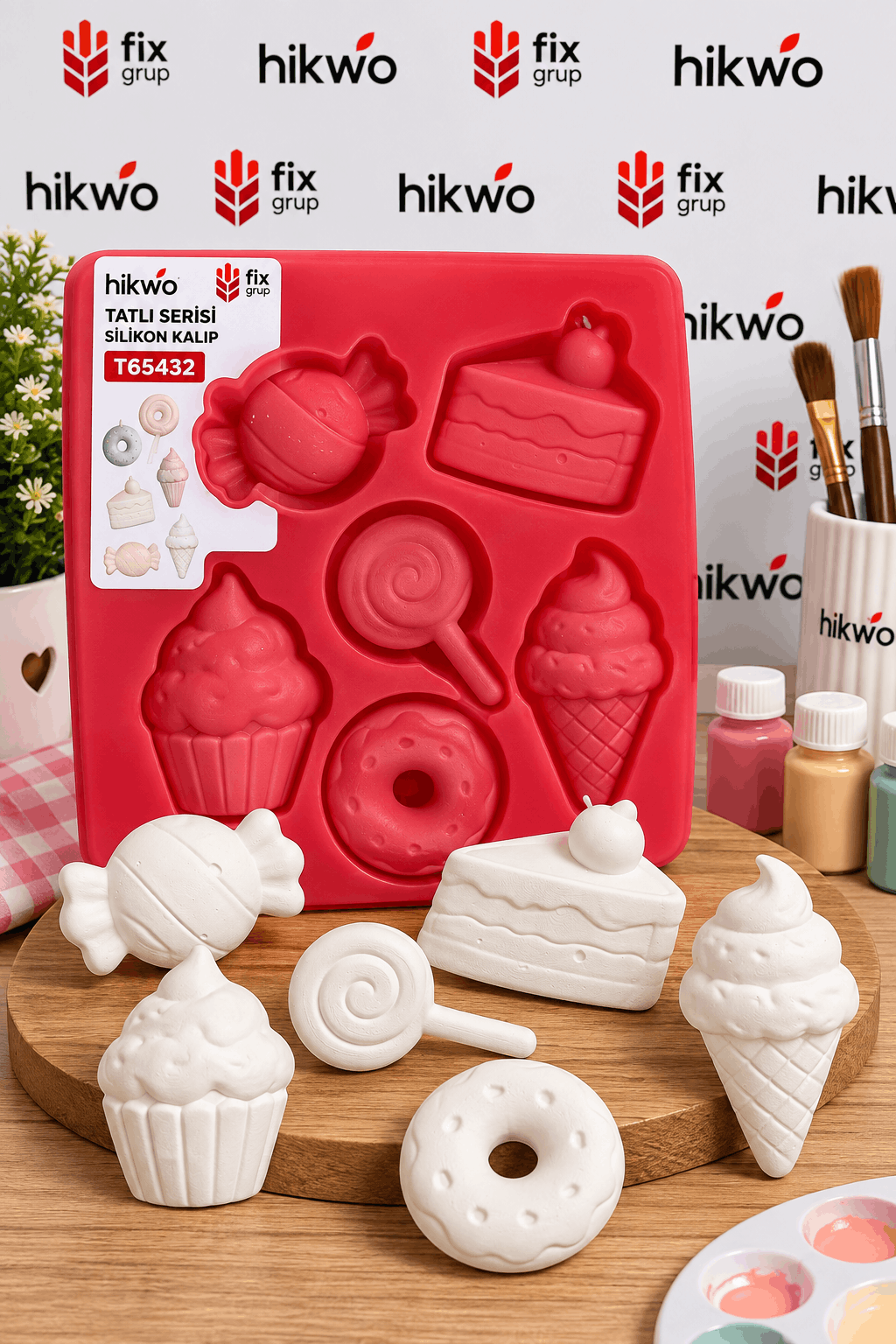 Pasta ve Şekerlemeler Silikon Kalıbı - Taş Tozu Kalıbı T33556