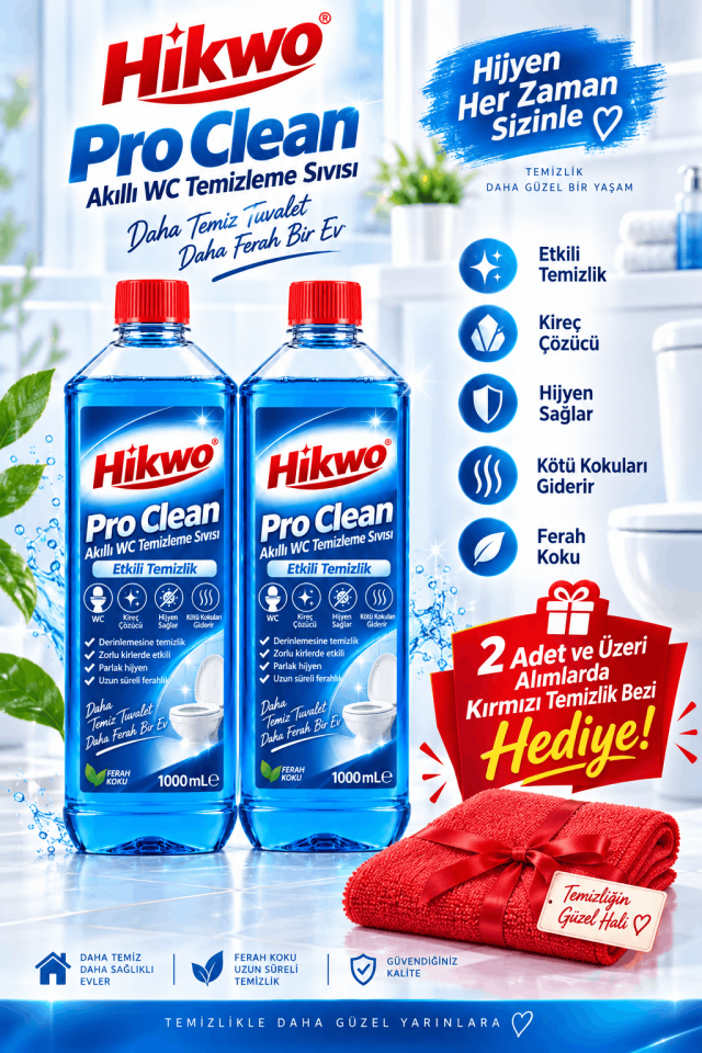 Pro Clean Akıllı Tuvalet ve Banyo Temizlik Sıvısı 1000 ML