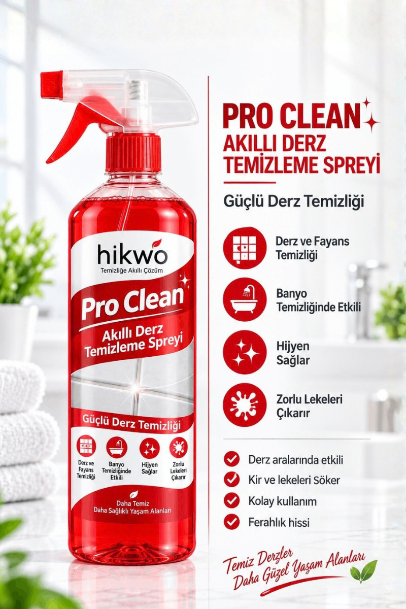 Pro Clean Akıllı Derz Temizleme Spreyi 1000 ML