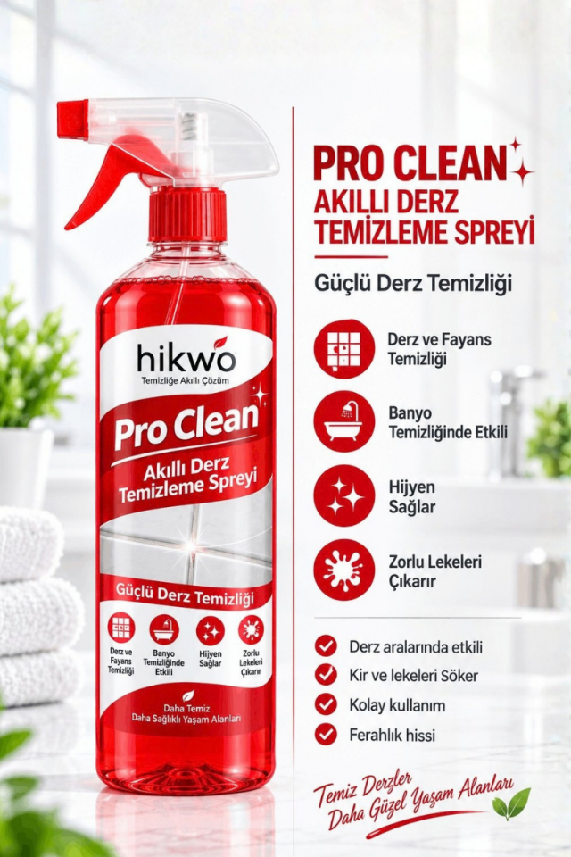 Pro Clean Akıllı Derz Temizleme Spreyi 1000 ML