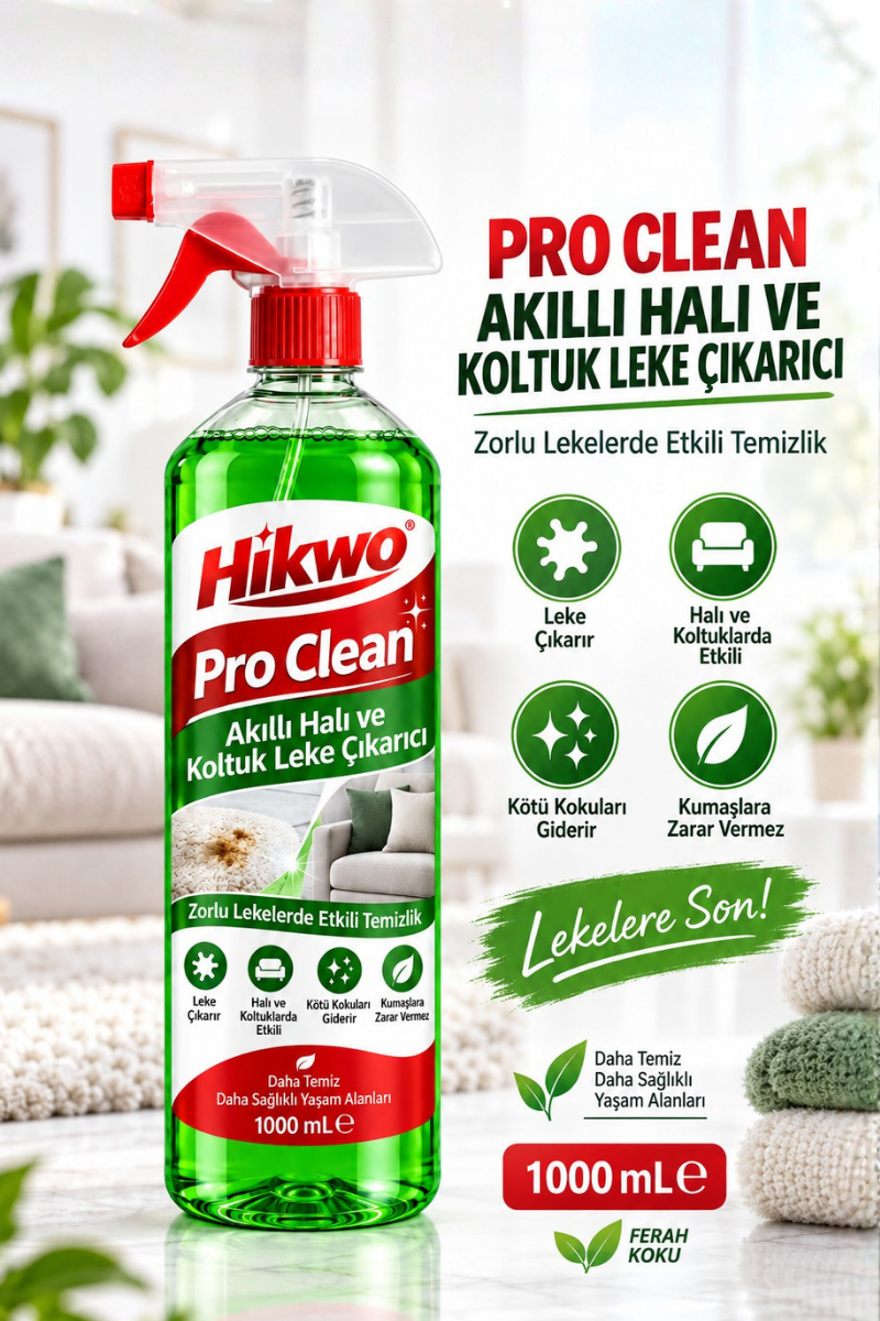 Pro Clean Akıllı Halı ve Koltuk Leke Çıkarıcı Sprey 1000 ML