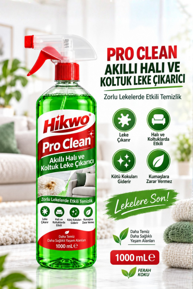 Pro Clean Akıllı Halı ve Koltuk Leke Çıkarıcı Sprey 1000 ML
