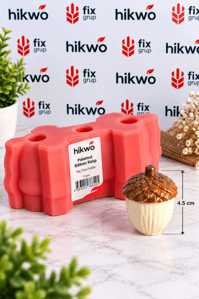 Üçlü Palamut Silikon Kalıbı 5 CM - Taş Tozu Kalıbı T46356